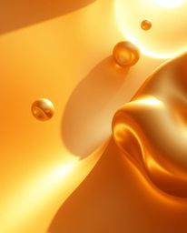 Experience the mesmerizing beauty of smooth, 3D metallic shapes floating in zero gravity.  High-realism renders showcase stro