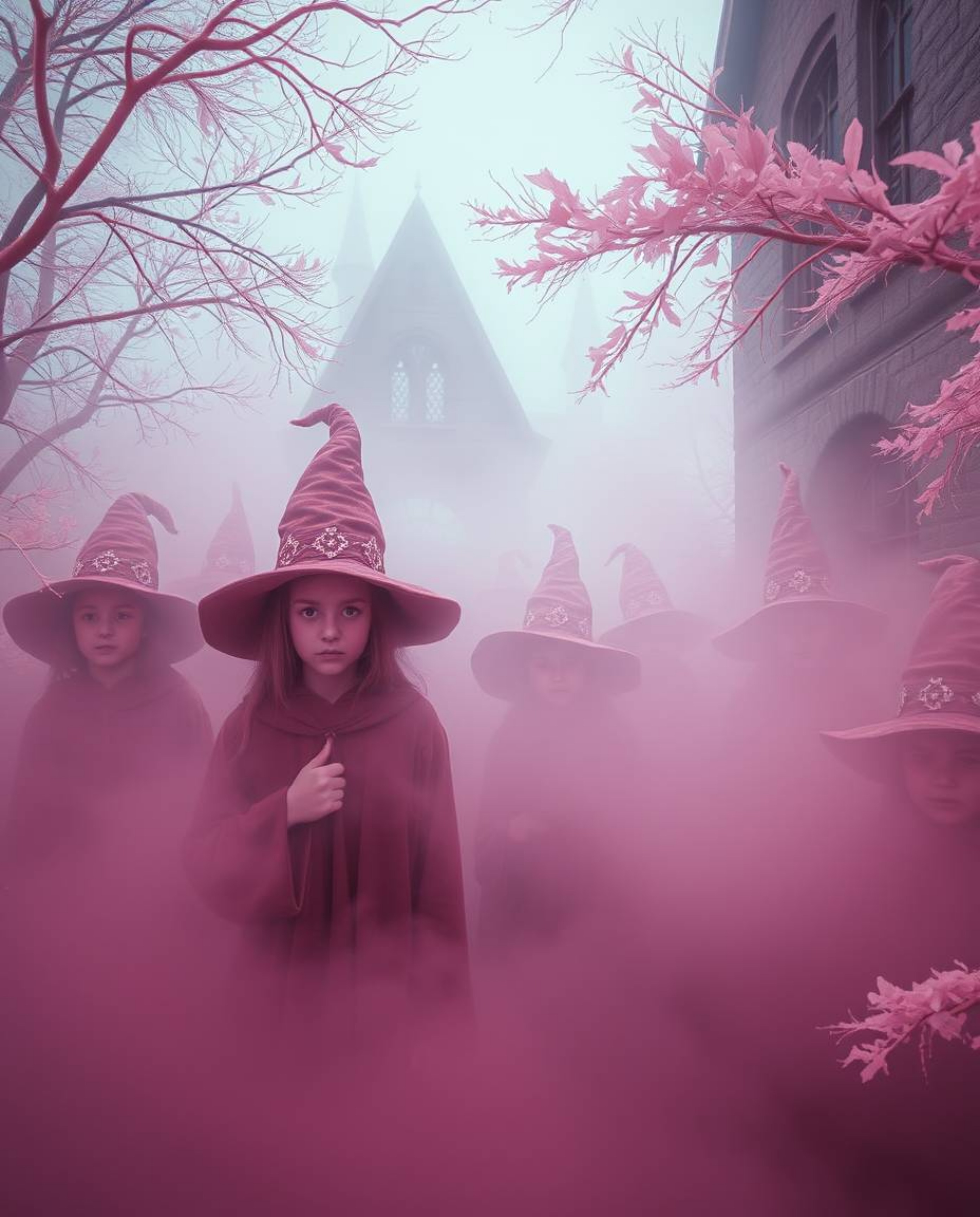 Discover a surreal and eerie magical school filled with young, translucent wizards.  Shot in infrared, the images depict a lo