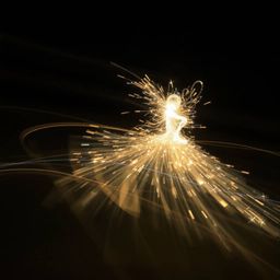Explore the mesmerizing world of creative light art and long exposure photography with this stunning image. A fairy godmother