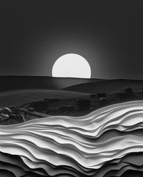 This collection showcases powerful imagery featuring a classic black and white aesthetic.  Each piece depicts a sunrise over 