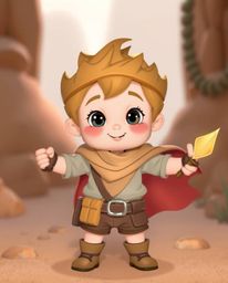 Embark on a charming desert adventure with an adorable, brave hero in this Disney-inspired story.  Experience soft lighting, 