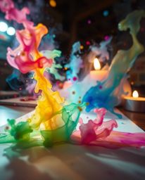 Explore the mesmerizing world of long exposure photography with vibrant watercolor splashes and an epic lens glow lighting sc
