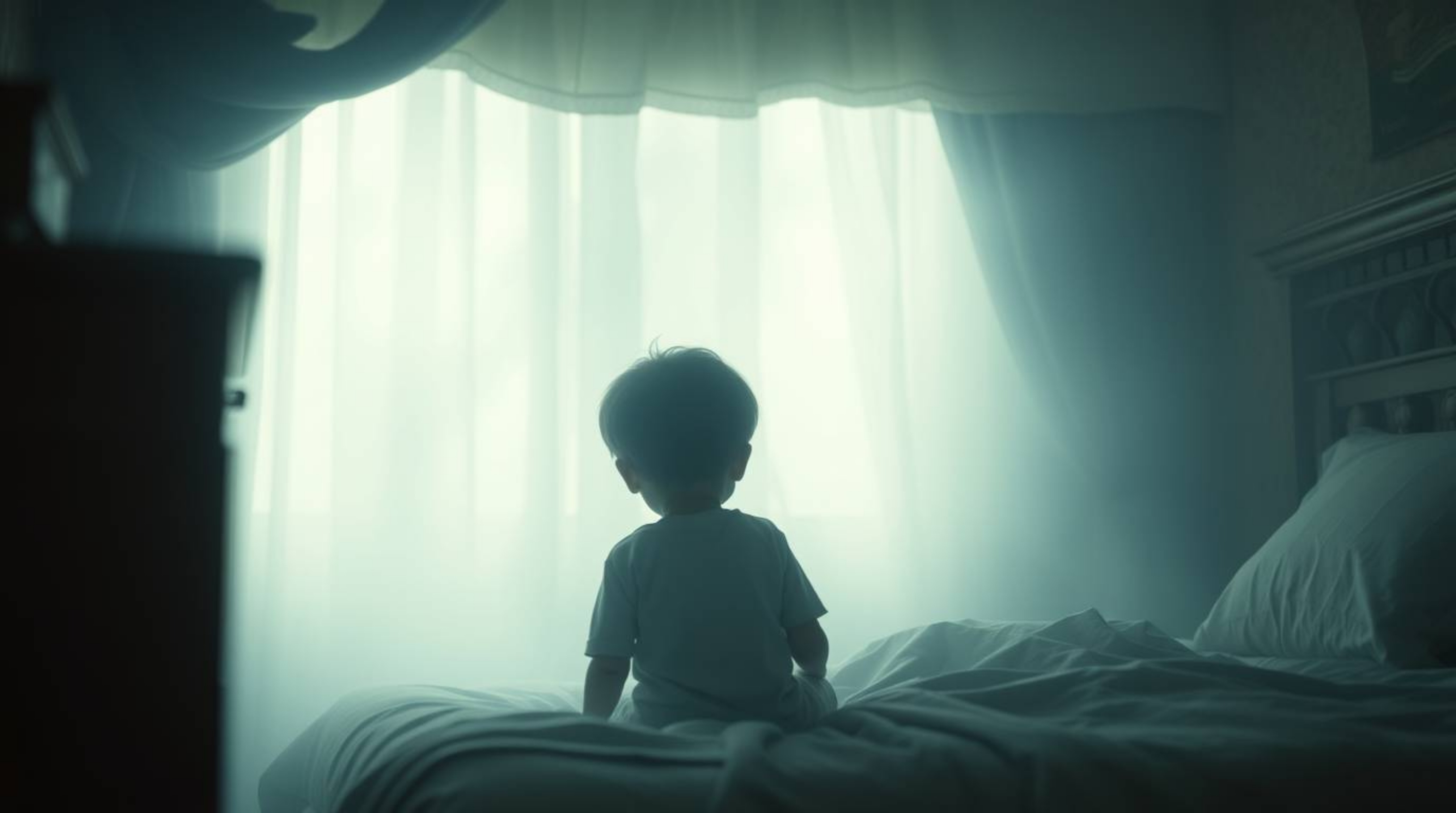 Explore a heartwarming scene where a monster under the bed defies expectations and befriends a child. This image features a s