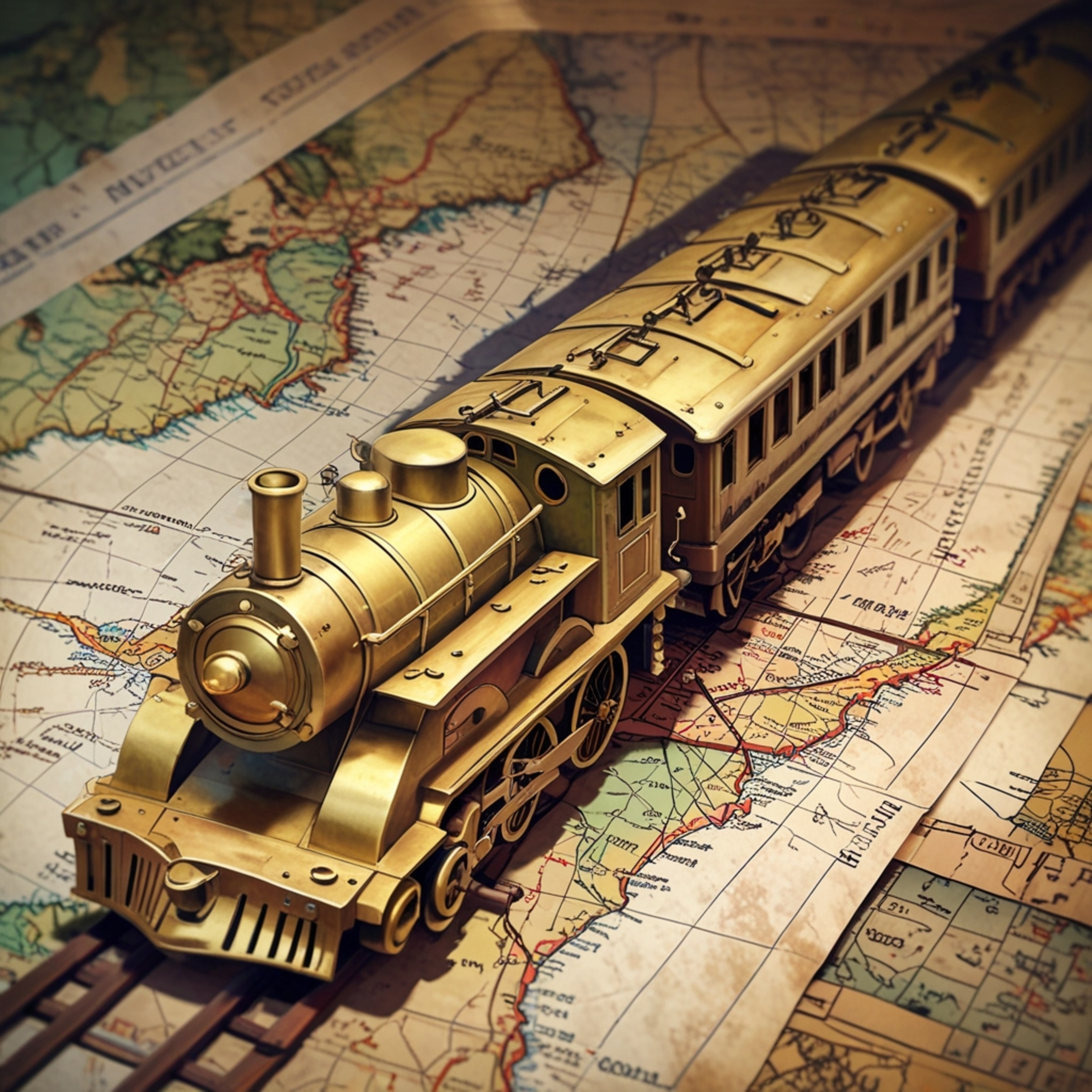 Capture a nostalgic glimpse of the past with this vintage toy train, crafted from brass and wood. This charming antique sits 