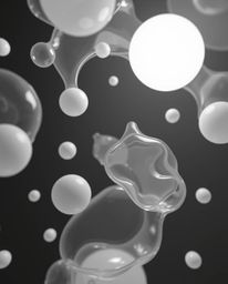 Explore the mesmerizing world of 3D rendered fluid organic blobs gracefully floating in space. This artwork showcases the bea