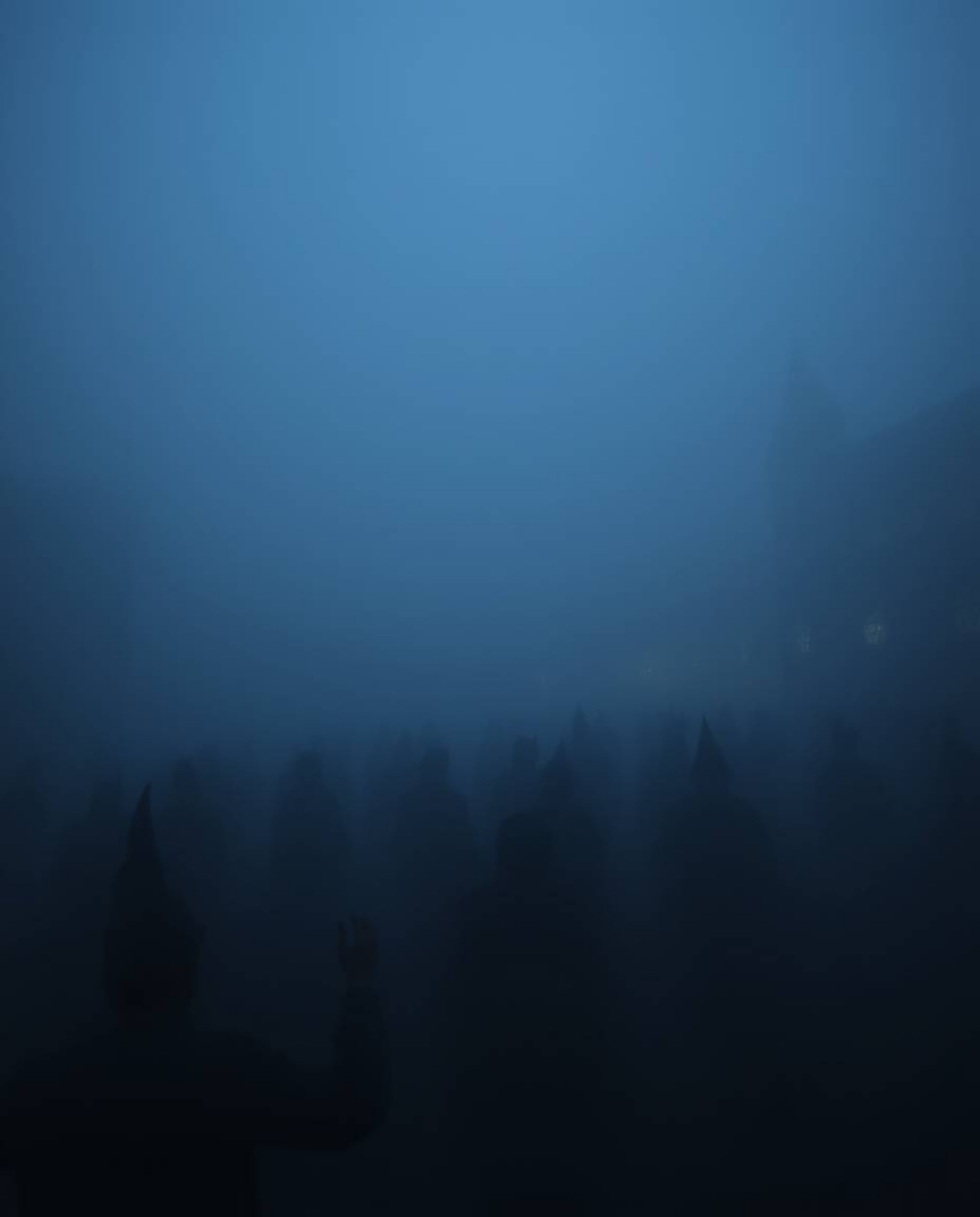 Explore a mysterious magical school teeming with young wizards, veiled in a dense, black fog where darkness and deep shadows 