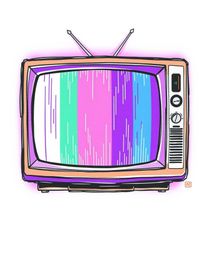 A captivating hand-drawn color sketchnote illustration features a retro-styled TV screen displaying RGB separated glitch stat