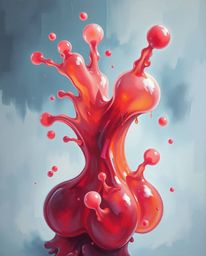 Explore the captivating world of bold acrylic painting rendered in a dramatic cinematic style. This artwork features soft cin