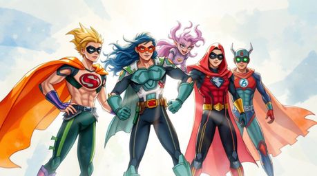 Witness the captivating journey of a group of misfit heroes as they unite to form an unlikely team. This stunning visual expe