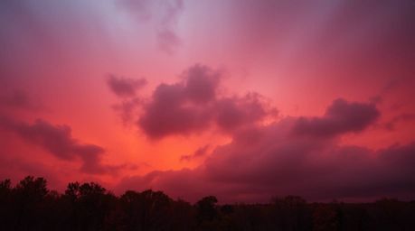 Immerse yourself in a dramatic weather scene featuring warm autumn colors and a gradient texture inspired by the aurora borea
