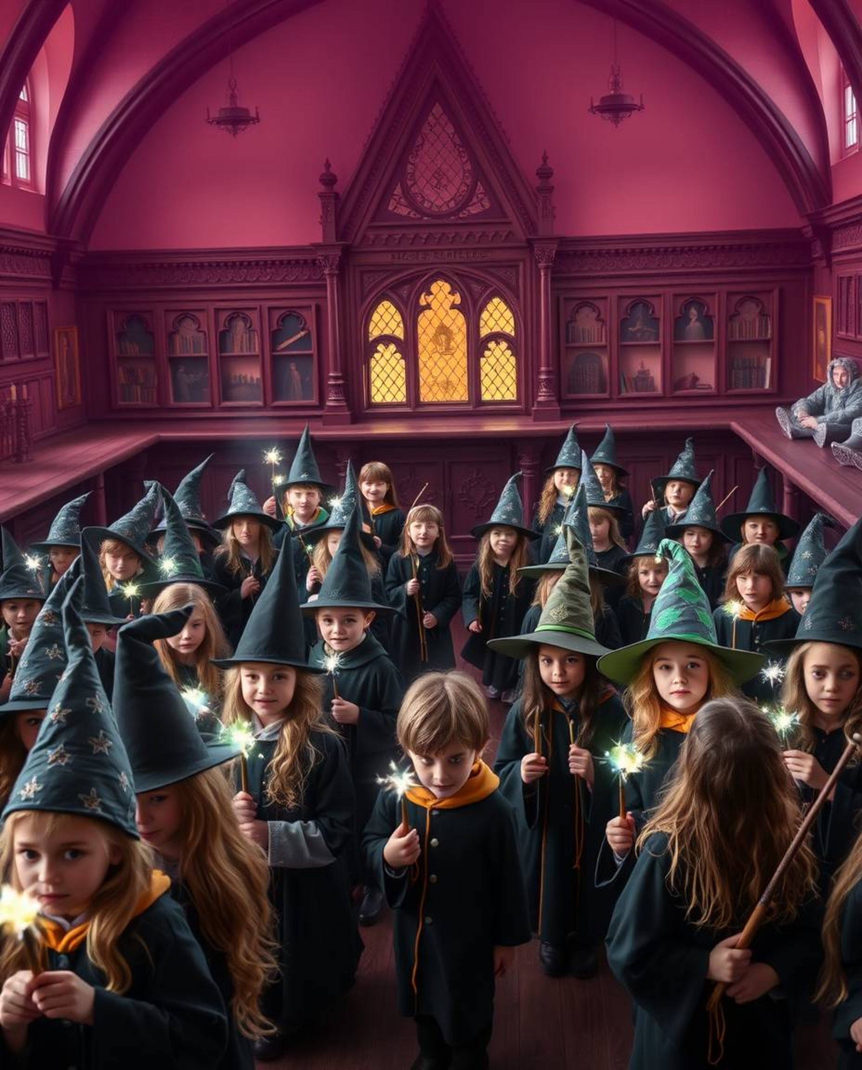 Immerse yourself in the enchanting world of a magical school filled with young wizards with these high-resolution, commercial
