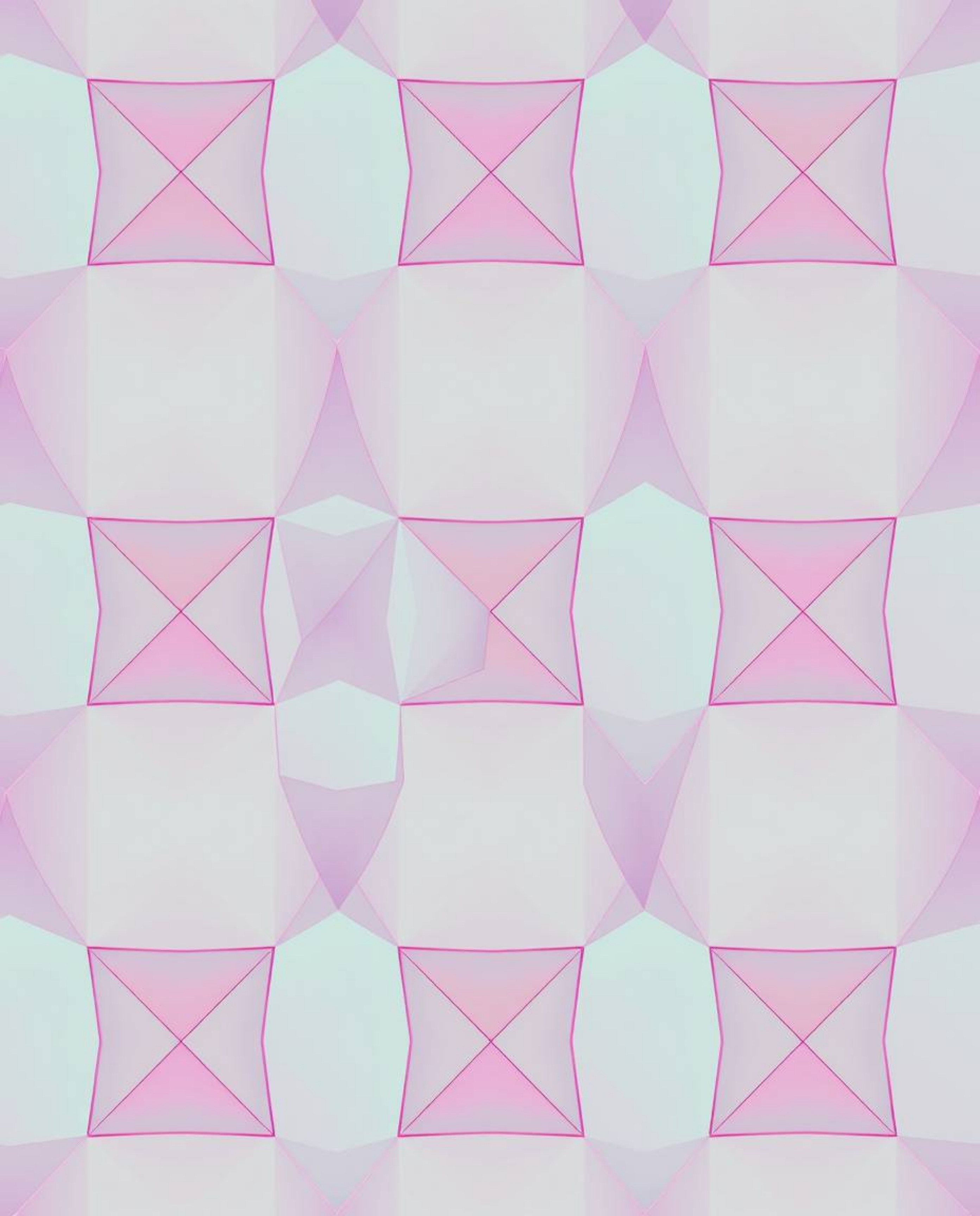 This design features a graceful and elegant seamless geometric pattern comprised of hexagons and triangles, presented in a re