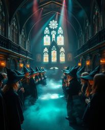 Immerse yourself in a magical school brimming with young wizards, bathed in breathtaking volumetric lighting and rich, deep t