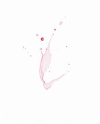 A captivating macro photograph showcases a hand-drawn sketch of soft pastel ink splashing in water against a pristine white b