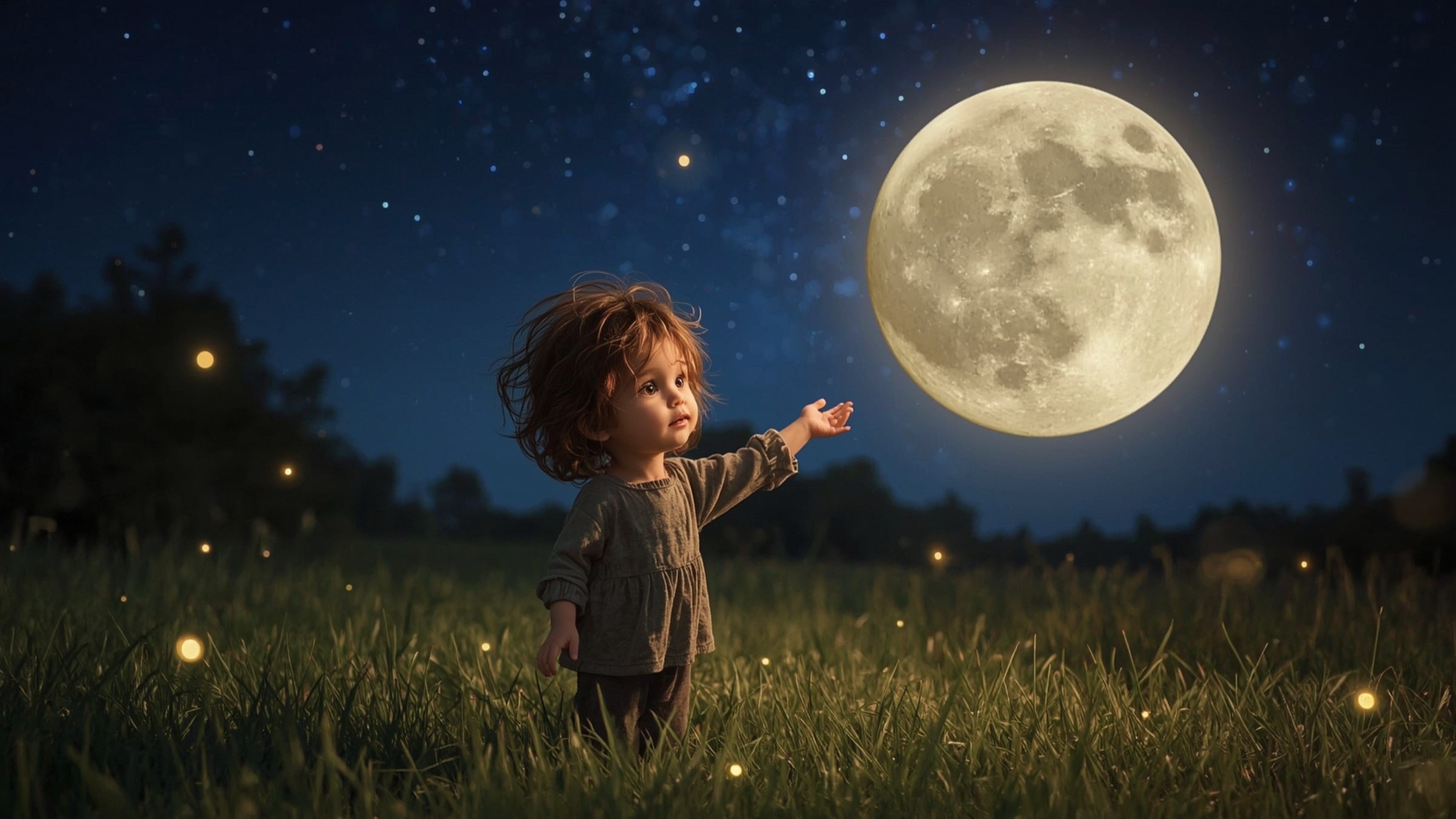 Step into a world of pure enchantment with this dreamy, cinematic photograph reminiscent of a Pixar animation. In a lush mead