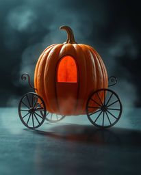 Witness a breathtaking transformation of a magical pumpkin into a majestic carriage.  This cinematic masterpiece showcases a 