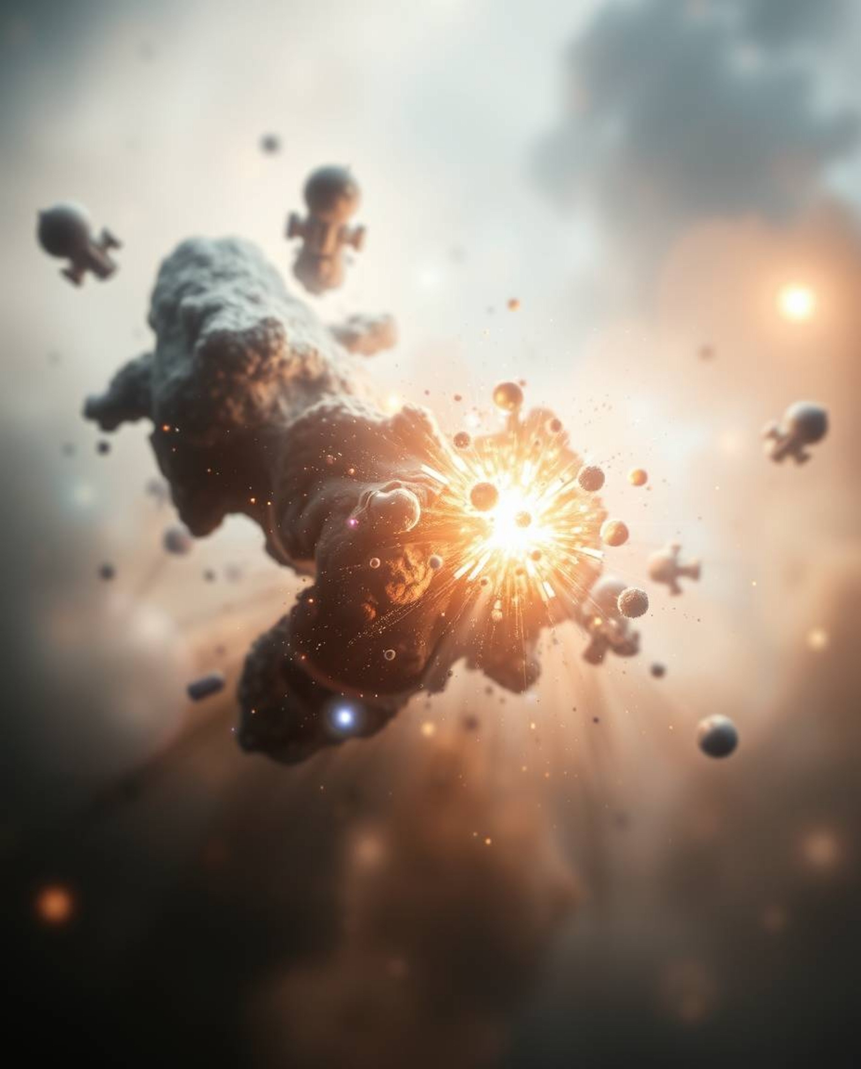 Witness a breathtaking cosmic event! This image depicts colliding galaxies in a vibrant explosion of light, captured with a g