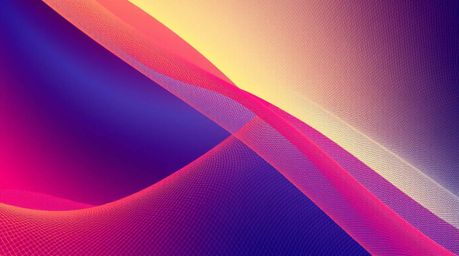 This abstract poster design features a high-angle perspective with stunning seamless color blending and smooth gradient trans