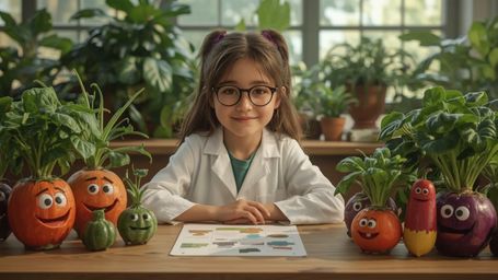 A highly detailed, high-resolution stock photo captures a bright-eyed, bespectacled young girl with a gentle, nurturing smile