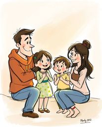 Experience a heartwarming family reunion depicted in a dramatic, cinematic hand-drawn sketch, meticulously crafted in the dis