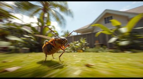 Embark on a thrilling adventure with a bug-sized hero navigating a vibrant backyard jungle! This dynamic motion study showcas
