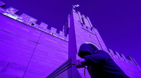 Explore a stunning collection of architectural color photography featuring deep ultraviolet hues, sharp lines, and detailed s