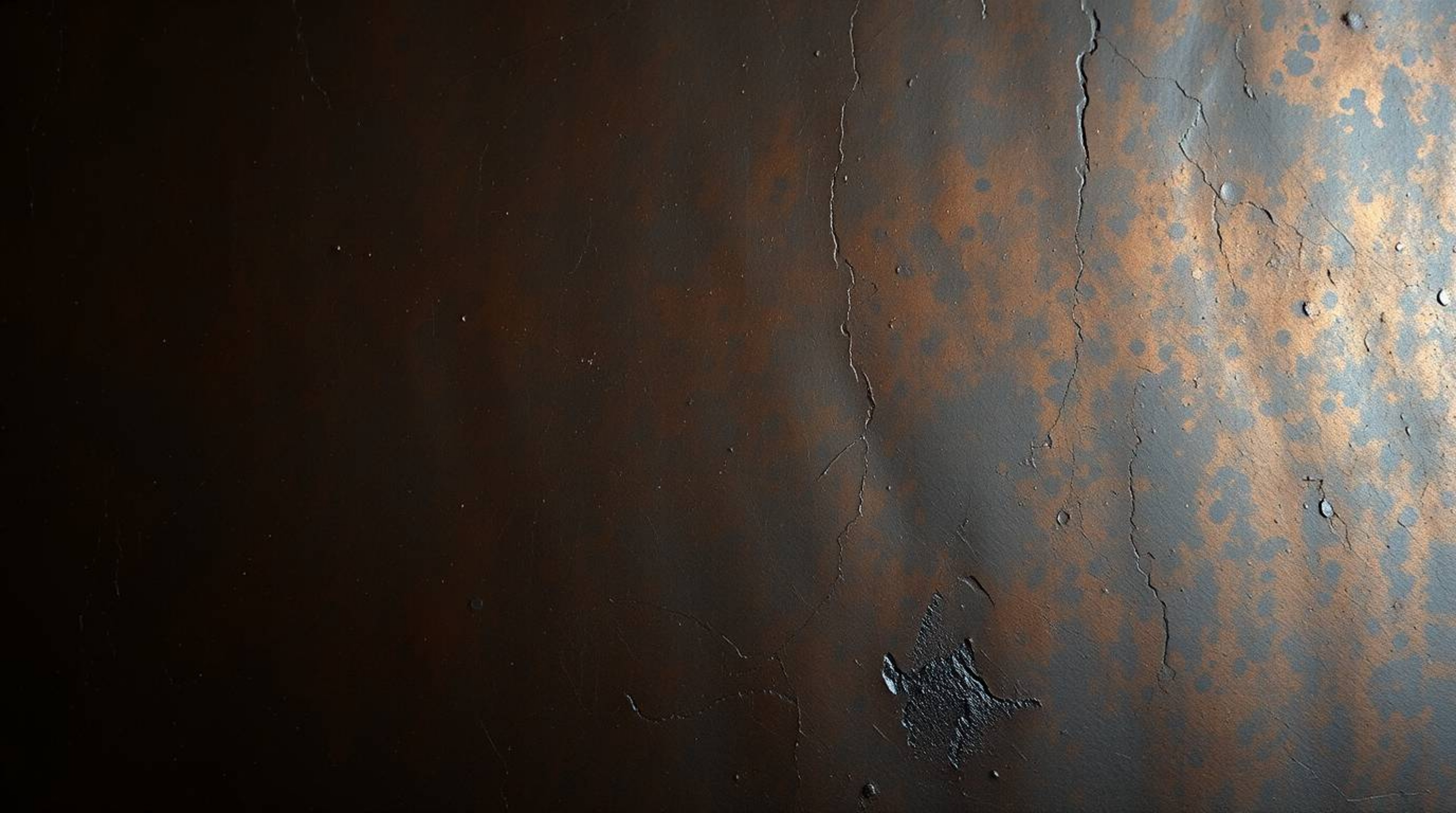 This artwork features a cast bronze surface with a striking gradient texture inspired by the aurora borealis. The use of con