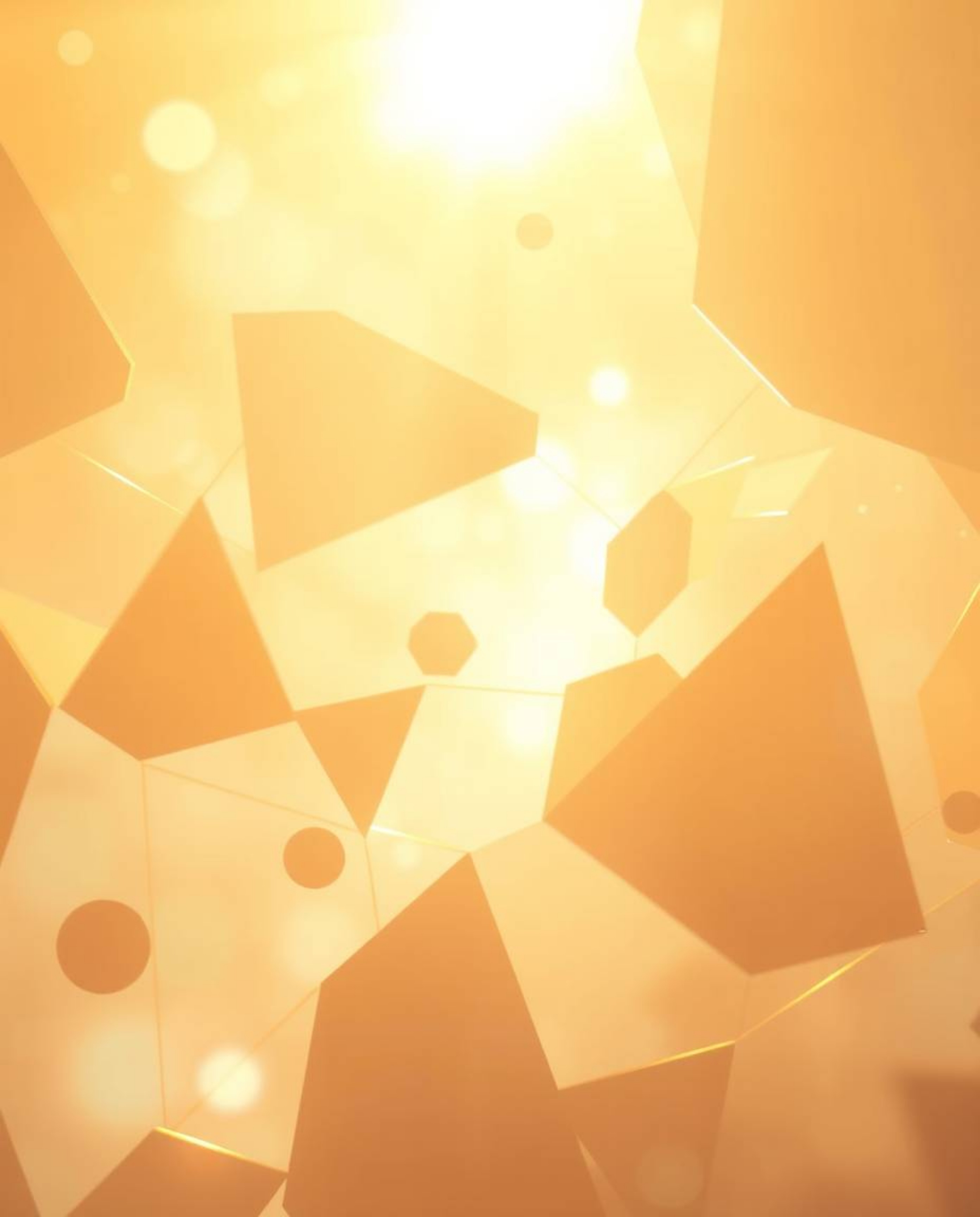Explore a world of abstract shapes, fragmented and glitching, bathed in hazy soft light.  A warm golden glow creates a soft, 