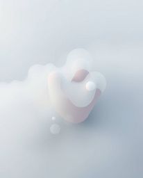 Immerse yourself in a mesmerizing 3D illustration where thick fog shrouds fluid shapes endlessly morphing into each other. Th