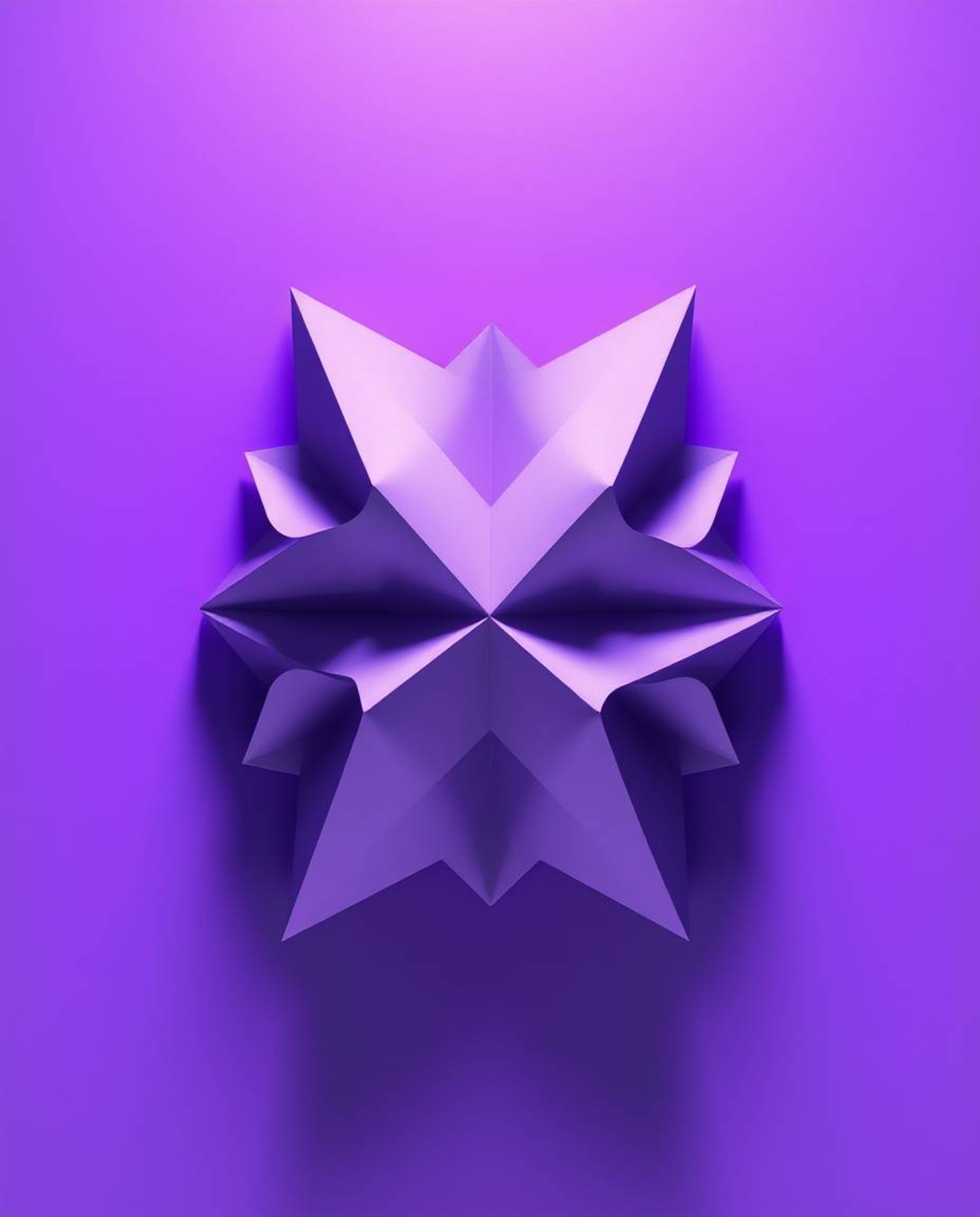 A captivating monochrome image showcases a striking 3D geometric pattern reminiscent of folded paper.  Deep ultraviolet and v