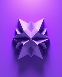 A captivating monochrome image showcases a striking 3D geometric pattern reminiscent of folded paper.  Deep ultraviolet and v