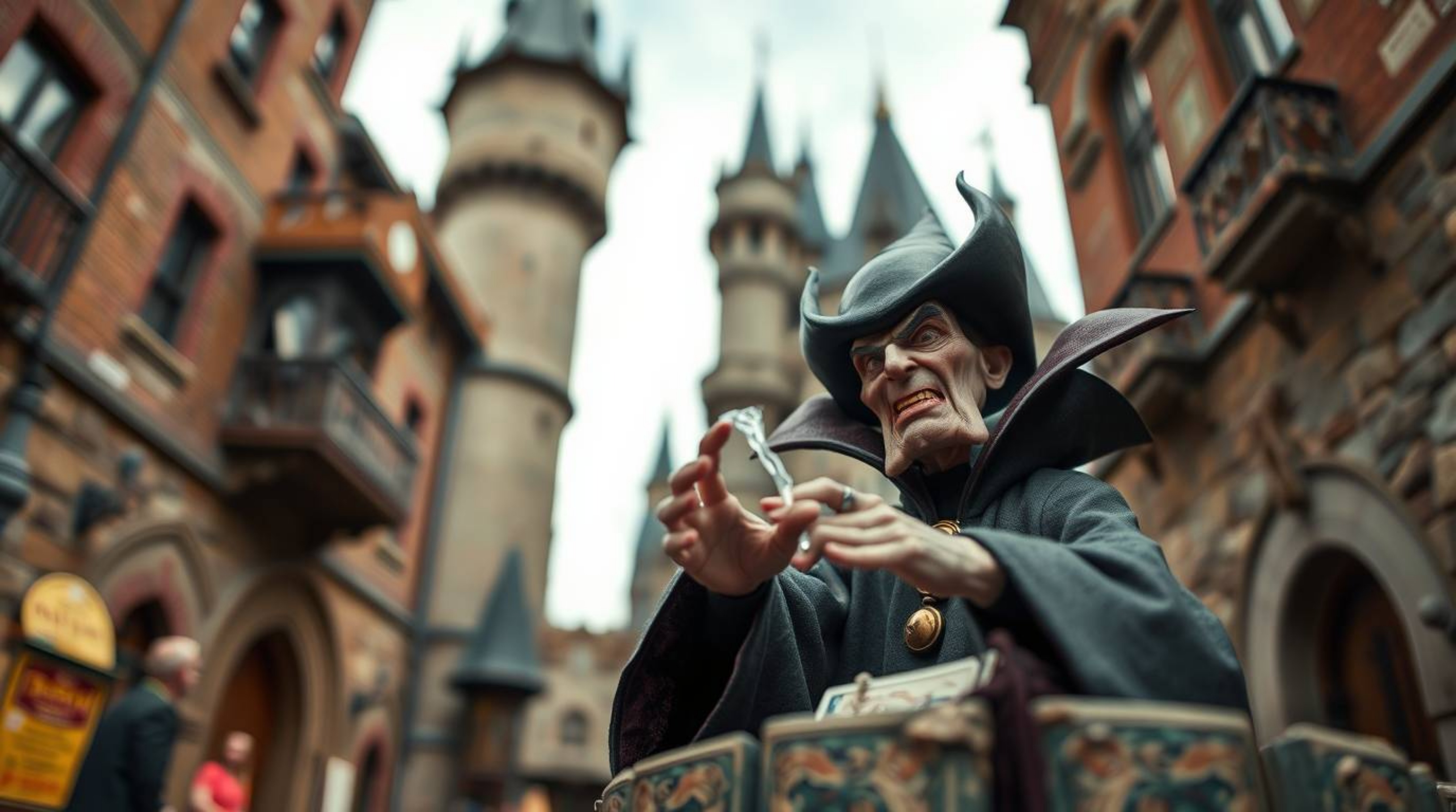 A captivating blend of candid street photography and extreme macro close-up.  The image focuses on a minute detail of a class