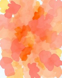 A captivating warm-toned watercolor painting featuring vibrant reds, oranges, and yellows. The colors blend chaotically, yet 