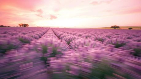 Explore the beauty of dynamic motion captured in fine art photography, focusing on lavender fields glowing under a dreamy pin