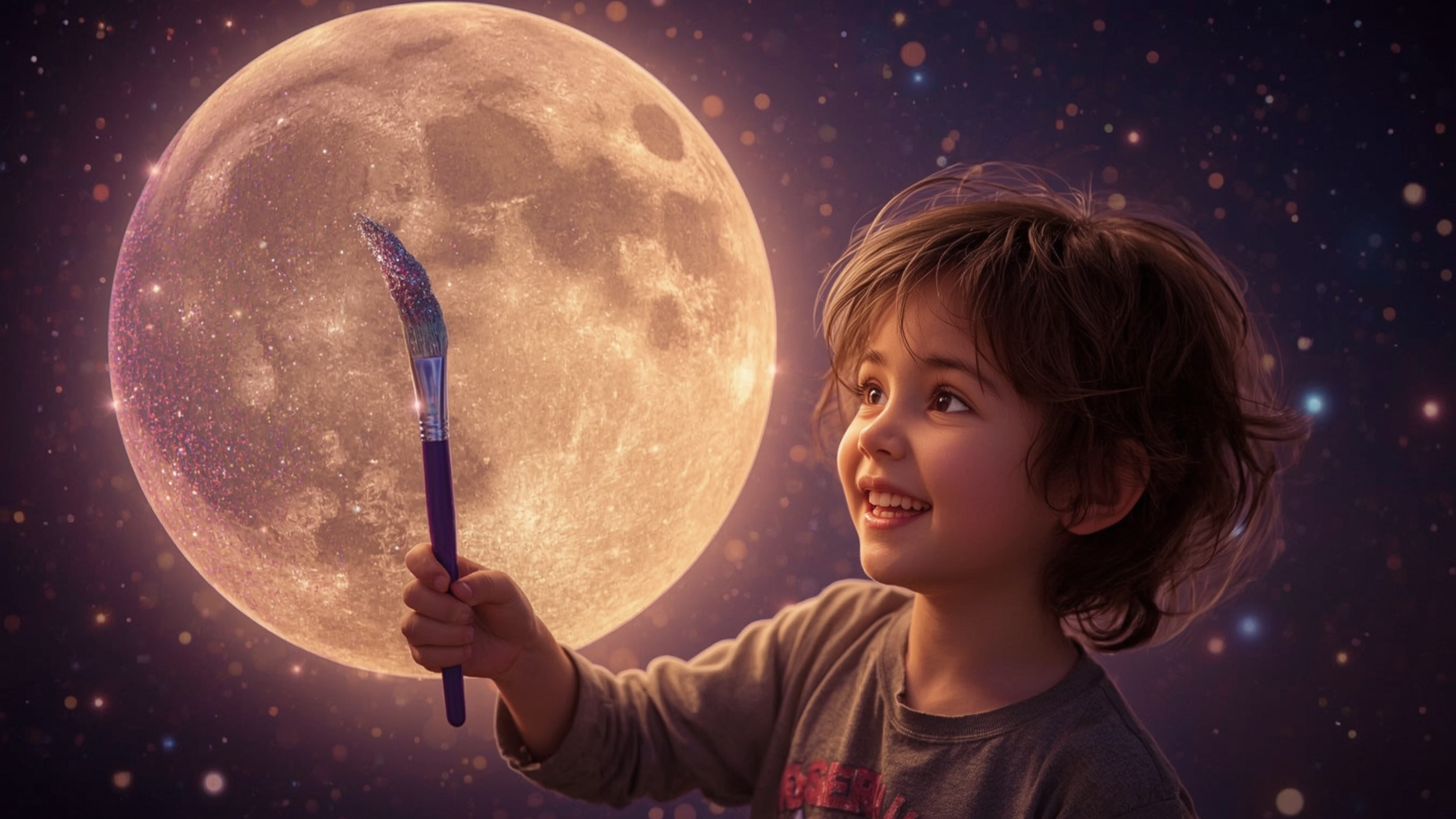 Immerse yourself in a world of unbridled creativity with this warm, vibrant, and dreamy cinematic photo, rendered in a whimsi