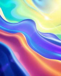 Immerse yourself in a mesmerizing 3D illustration showcasing fluid shapes morphing endlessly. Featuring cool, bright lens fla