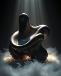 Immerse yourself in a dreamy atmosphere brought to life with contrasting chiaroscuro lighting. This captivating artwork showc
