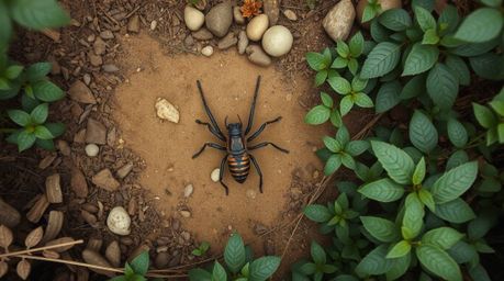 Experience the world from a unique perspective with an overhead bird's-eye view of a bug-sized hero navigating a backyard jun