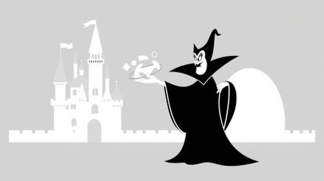 Explore the timeless elegance of modern flat design with a classic black and white aesthetic, featuring a simplified Disney v