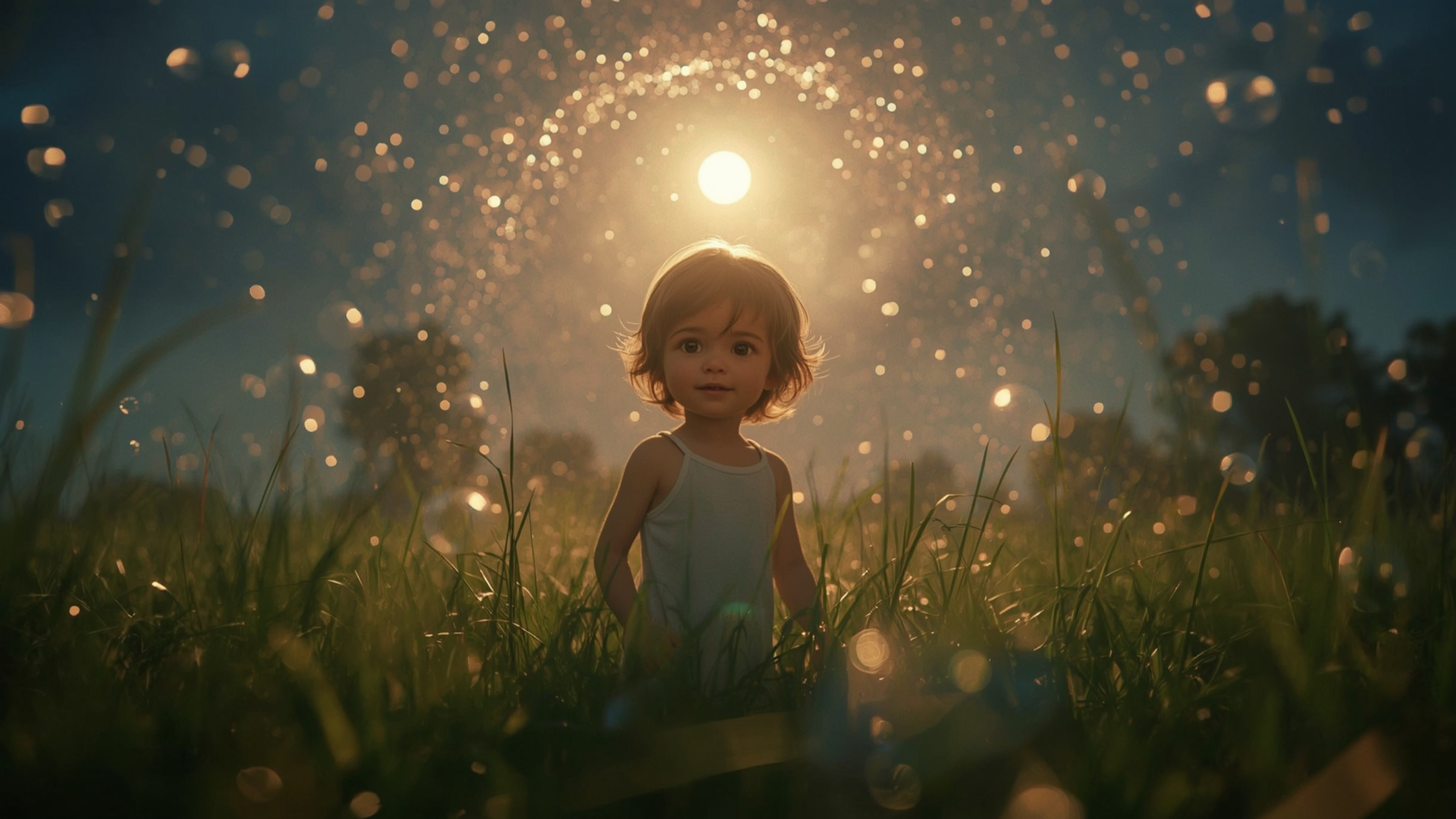 Step into a world of whimsical enchantment with this vibrant and warmly lit cinematic photograph, reminiscent of a Pixar film