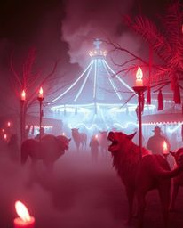 Experience a surreal and otherworldly vision with this image capturing an ethereal spiritual vibe. Warm candlelight and flick