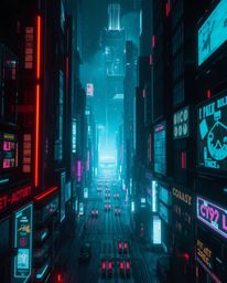Dive into a moody, high-contrast world of a futuristic city rendered in glitch mode.  Flickering lights and broken holograms 