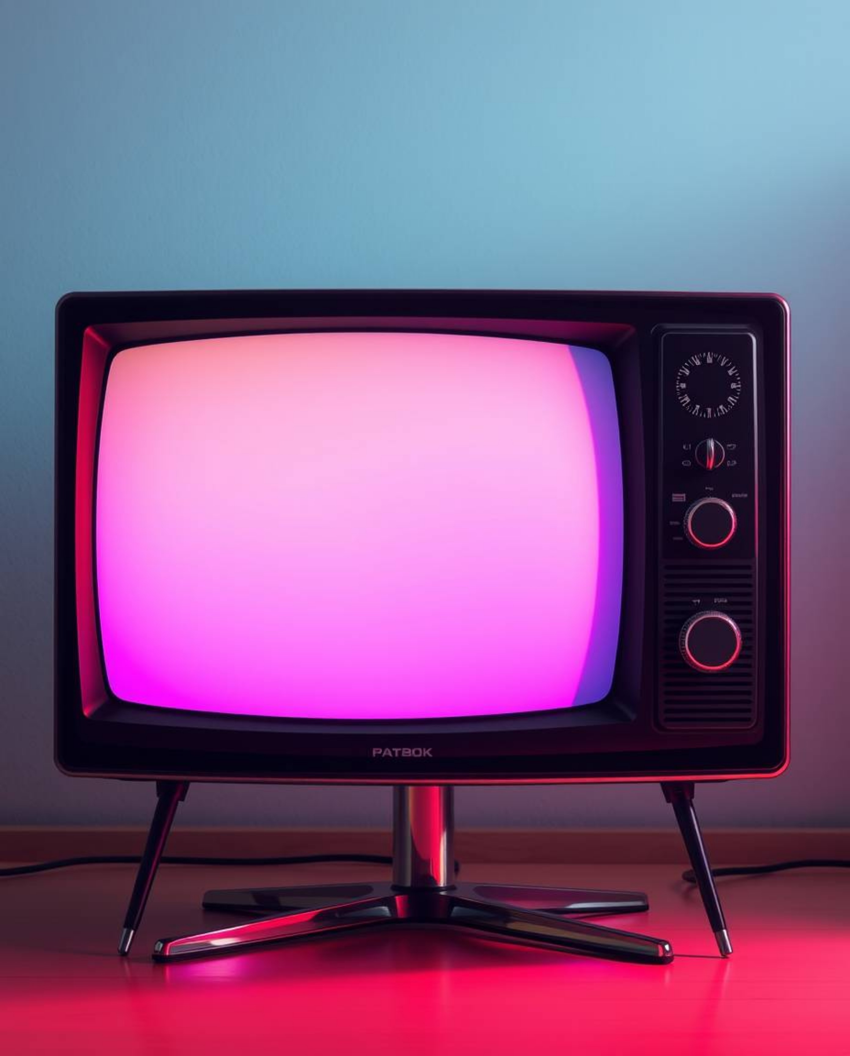 Experience a graceful and elegant TV screen exhibiting a mesmerizing RGB separation glitch static, reminiscent of retro aesth