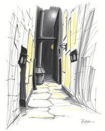 This captivating image showcases a hand-drawn sketch with textured pencil strokes against a clean white background.  It evoke