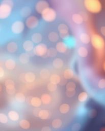 Experience the mesmerizing allure of blurred bokeh and 3D fluid shapes morphing in an endless loop. This creates a mystic and