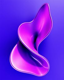 Explore the captivating fusion of deep ultraviolet hues and delicate watercolor techniques, harmonizing with smooth, 3D metal