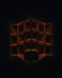 A visually striking depiction of a repetitive cube pattern rendered in the mind-bending style of Escher's impossible geometry