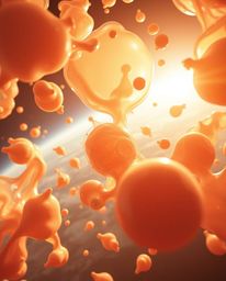 Immerse yourself in a captivating 3D render featuring fluid organic blobs composed of translucent materials, gracefully float