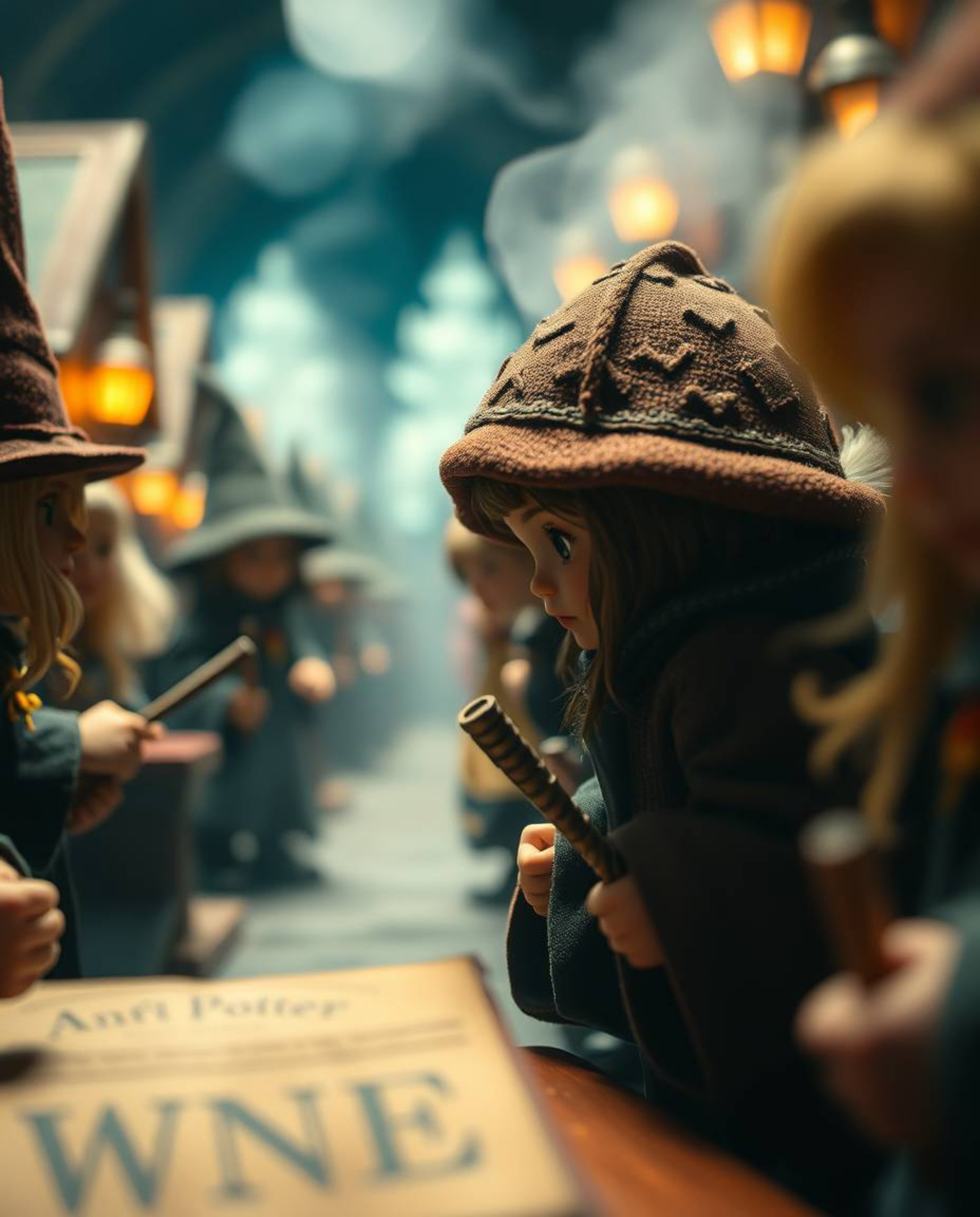 Discover the enchanting world of a magical school brimming with young wizards through stunning extreme macro photography. Thi