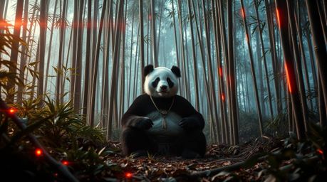Experience a captivating fusion of nature and technology with this futuristic sci-fi cinematic composition.  A martial artist